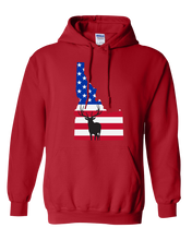 Load image into Gallery viewer, Pullover Hooded Sweatshirt Idaho Red Elk Vibrant Design High Quality Tight Knit Ring Spun Low Maintenance Cotton Printed With The Newest Available Color Transfer Technology