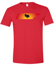 Load image into Gallery viewer, Short Sleeve T-Shirt Tennessee Red Turkey Vibrant Design High Quality Tight Knit Ring Spun Low Maintenance Cotton Printed With The Newest Available Color Transfer Technology