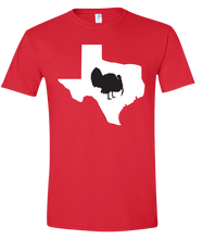 Load image into Gallery viewer, Short Sleeve T-Shirt Texas Red Turkey Vibrant Design High Quality Tight Knit Ring Spun Low Maintenance Cotton Printed With The Newest Available Color Transfer Technology