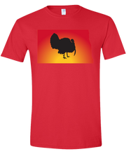 Load image into Gallery viewer, Short Sleeve T-Shirt North Dakota Red Turkey Vibrant Design High Quality Tight Knit Ring Spun Low Maintenance Cotton Printed With The Newest Available Color Transfer Technology