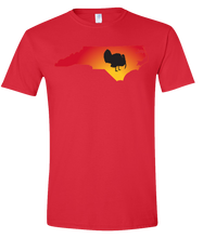Load image into Gallery viewer, Short Sleeve T-Shirt North Carolina Red Turkey Vibrant Design High Quality Tight Knit Ring Spun Low Maintenance Cotton Printed With The Newest Available Color Transfer Technology