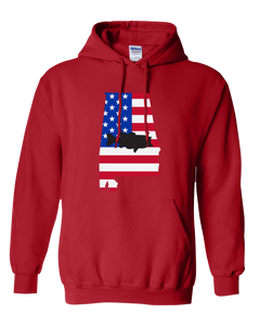 Pullover Hooded Sweatshirt Alabama Red Large Mouth Bass Vibrant Design High Quality Tight Knit Ring Spun Low Maintenance Cotton Printed With The Newest Available Color Transfer Technology