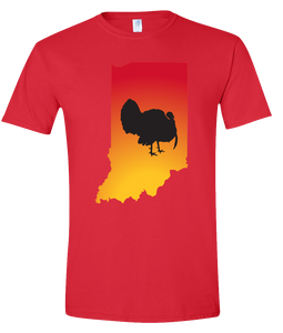 Short Sleeve T-Shirt Indiana Red Turkey Vibrant Design High Quality Tight Knit Ring Spun Low Maintenance Cotton Printed With The Newest Available Color Transfer Technology
