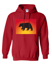 Load image into Gallery viewer, Pullover Hooded Sweatshirt Colorado Red Black Bear Vibrant Design High Quality Tight Knit Ring Spun Low Maintenance Cotton Printed With The Newest Available Color Transfer Technology