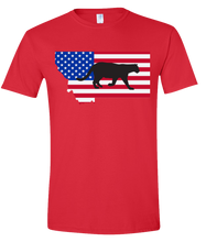 Load image into Gallery viewer, Short Sleeve T-Shirt Montana Red Mountain Lion Vibrant Design High Quality Tight Knit Ring Spun Low Maintenance Cotton Printed With The Newest Available Color Transfer Technology