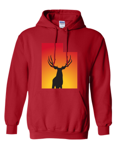 Pullover Hooded Sweatshirt Utah Red Mule Deer Vibrant Design High Quality Tight Knit Ring Spun Low Maintenance Cotton Printed With The Newest Available Color Transfer Technology