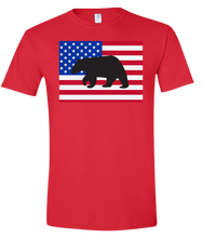 Load image into Gallery viewer, Short Sleeve T-Shirt Colorado Red Black Bear Vibrant Design High Quality Tight Knit Ring Spun Low Maintenance Cotton Printed With The Newest Available Color Transfer Technology