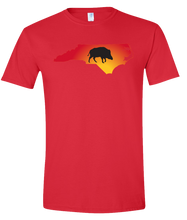 Load image into Gallery viewer, Short Sleeve T-Shirt North Carolina Red Wild Hog Vibrant Design High Quality Tight Knit Ring Spun Low Maintenance Cotton Printed With The Newest Available Color Transfer Technology