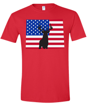 Load image into Gallery viewer, Short Sleeve T-Shirt Wyoming Red Whitetail Deer Vibrant Design High Quality Tight Knit Ring Spun Low Maintenance Cotton Printed With The Newest Available Color Transfer Technology