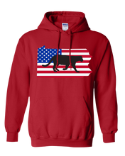 Load image into Gallery viewer, Pullover Hooded Sweatshirt Pennsylvania Red Mountain Lion Vibrant Design High Quality Tight Knit Ring Spun Low Maintenance Cotton Printed With The Newest Available Color Transfer Technology