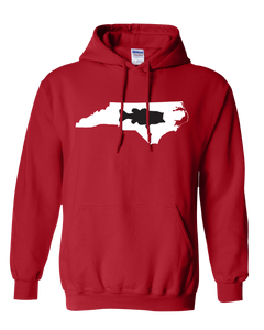 Pullover Hooded Sweatshirt North Carolina Red Large Mouth Bass Vibrant Design High Quality Tight Knit Ring Spun Low Maintenance Cotton Printed With The Newest Available Color Transfer Technology