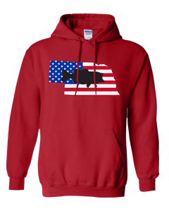 Pullover Hooded Sweatshirt Nebraska Red Large Mouth Bass Vibrant Design High Quality Tight Knit Ring Spun Low Maintenance Cotton Printed With The Newest Available Color Transfer Technology
