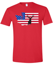 Load image into Gallery viewer, Short Sleeve T-Shirt Washington Red Mule Deer Vibrant Design High Quality Tight Knit Ring Spun Low Maintenance Cotton Printed With The Newest Available Color Transfer Technology