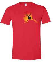 Load image into Gallery viewer, Short Sleeve T-Shirt Alaska Red Elk Vibrant Design High Quality Tight Knit Ring Spun Low Maintenance Cotton Printed With The Newest Available Color Transfer Technology