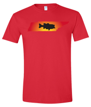 Load image into Gallery viewer, Short Sleeve T-Shirt Tennessee Red Large Mouth Bass Vibrant Design High Quality Tight Knit Ring Spun Low Maintenance Cotton Printed With The Newest Available Color Transfer Technology