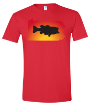 Load image into Gallery viewer, Short Sleeve T-Shirt Pennsylvania Red Large Mouth Bass Vibrant Design High Quality Tight Knit Ring Spun Low Maintenance Cotton Printed With The Newest Available Color Transfer Technology