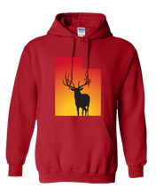 Load image into Gallery viewer, Pullover Hooded Sweatshirt Utah Red Elk Vibrant Design High Quality Tight Knit Ring Spun Low Maintenance Cotton Printed With The Newest Available Color Transfer Technology