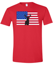 Load image into Gallery viewer, Short Sleeve T-Shirt North Dakota Red Whitetail Deer Vibrant Design High Quality Tight Knit Ring Spun Low Maintenance Cotton Printed With The Newest Available Color Transfer Technology