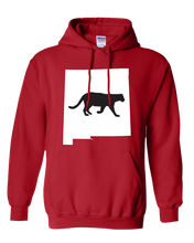 Load image into Gallery viewer, Pullover Hooded Sweatshirt New Mexico Red Mountain Lion Vibrant Design High Quality Tight Knit Ring Spun Low Maintenance Cotton Printed With The Newest Available Color Transfer Technology