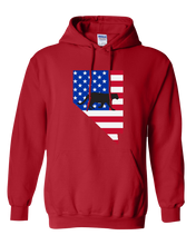 Load image into Gallery viewer, Pullover Hooded Sweatshirt Nevada Red Mountain Lion Vibrant Design High Quality Tight Knit Ring Spun Low Maintenance Cotton Printed With The Newest Available Color Transfer Technology