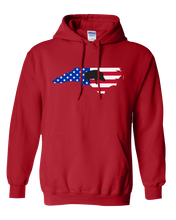 Load image into Gallery viewer, Pullover Hooded Sweatshirt North Carolina Red Wild Hog Vibrant Design High Quality Tight Knit Ring Spun Low Maintenance Cotton Printed With The Newest Available Color Transfer Technology