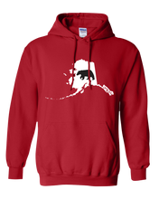 Load image into Gallery viewer, Pullover Hooded Sweatshirt Alaska Red Black Bear Vibrant Design High Quality Tight Knit Ring Spun Low Maintenance Cotton Printed With The Newest Available Color Transfer Technology