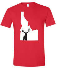 Load image into Gallery viewer, Short Sleeve T-Shirt Idaho Red Mule Deer Vibrant Design High Quality Tight Knit Ring Spun Low Maintenance Cotton Printed With The Newest Available Color Transfer Technology
