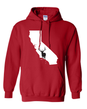 Load image into Gallery viewer, Pullover Hooded Sweatshirt California Red Elk Vibrant Design High Quality Tight Knit Ring Spun Low Maintenance Cotton Printed With The Newest Available Color Transfer Technology
