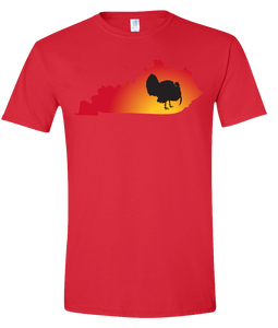 Short Sleeve T-Shirt Kentucky Red Turkey Vibrant Design High Quality Tight Knit Ring Spun Low Maintenance Cotton Printed With The Newest Available Color Transfer Technology