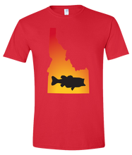 Load image into Gallery viewer, Short Sleeve T-Shirt Idaho Red Large Mouth Bass Vibrant Design High Quality Tight Knit Ring Spun Low Maintenance Cotton Printed With The Newest Available Color Transfer Technology