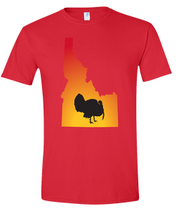 Short Sleeve T-Shirt Idaho Red Turkey Vibrant Design High Quality Tight Knit Ring Spun Low Maintenance Cotton Printed With The Newest Available Color Transfer Technology