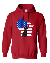 Load image into Gallery viewer, Pullover Hooded Sweatshirt Wisconsin Red Whitetail Deer Vibrant Design High Quality Tight Knit Ring Spun Low Maintenance Cotton Printed With The Newest Available Color Transfer Technology