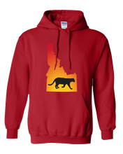 Load image into Gallery viewer, Pullover Hooded Sweatshirt Idaho Red Mountain Lion Vibrant Design High Quality Tight Knit Ring Spun Low Maintenance Cotton Printed With The Newest Available Color Transfer Technology