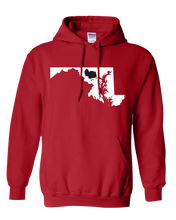Load image into Gallery viewer, Pullover Hooded Sweatshirt Maryland Red Turkey Vibrant Design High Quality Tight Knit Ring Spun Low Maintenance Cotton Printed With The Newest Available Color Transfer Technology