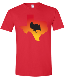 Short Sleeve T-Shirt Texas Red Turkey Vibrant Design High Quality Tight Knit Ring Spun Low Maintenance Cotton Printed With The Newest Available Color Transfer Technology