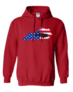 Pullover Hooded Sweatshirt Kentucky Red Large Mouth Bass Vibrant Design High Quality Tight Knit Ring Spun Low Maintenance Cotton Printed With The Newest Available Color Transfer Technology