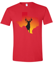 Load image into Gallery viewer, Short Sleeve T-Shirt Texas Red Whitetail Deer Vibrant Design High Quality Tight Knit Ring Spun Low Maintenance Cotton Printed With The Newest Available Color Transfer Technology