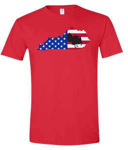 Short Sleeve T-Shirt Kentucky Red Turkey Vibrant Design High Quality Tight Knit Ring Spun Low Maintenance Cotton Printed With The Newest Available Color Transfer Technology