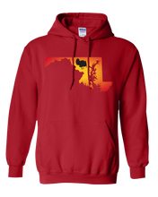 Load image into Gallery viewer, Pullover Hooded Sweatshirt Maryland Red Turkey Vibrant Design High Quality Tight Knit Ring Spun Low Maintenance Cotton Printed With The Newest Available Color Transfer Technology