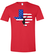 Load image into Gallery viewer, Short Sleeve T-Shirt Texas Red Mule Deer Vibrant Design High Quality Tight Knit Ring Spun Low Maintenance Cotton Printed With The Newest Available Color Transfer Technology