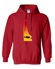 Load image into Gallery viewer, Pullover Hooded Sweatshirt Delaware Red Large Mouth Bass Vibrant Design High Quality Tight Knit Ring Spun Low Maintenance Cotton Printed With The Newest Available Color Transfer Technology