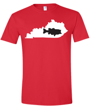 Load image into Gallery viewer, Short Sleeve T-Shirt Kentucky Red Large Mouth Bass Vibrant Design High Quality Tight Knit Ring Spun Low Maintenance Cotton Printed With The Newest Available Color Transfer Technology