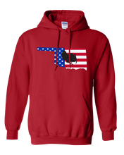 Load image into Gallery viewer, Pullover Hooded Sweatshirt Oklahoma Red Turkey Vibrant Design High Quality Tight Knit Ring Spun Low Maintenance Cotton Printed With The Newest Available Color Transfer Technology