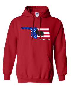 Pullover Hooded Sweatshirt Oklahoma Red Turkey Vibrant Design High Quality Tight Knit Ring Spun Low Maintenance Cotton Printed With The Newest Available Color Transfer Technology