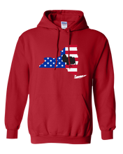 Load image into Gallery viewer, Pullover Hooded Sweatshirt New York Red Turkey Vibrant Design High Quality Tight Knit Ring Spun Low Maintenance Cotton Printed With The Newest Available Color Transfer Technology