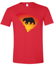 Load image into Gallery viewer, Short Sleeve T-Shirt South Carolina Red Black Bear Vibrant Design High Quality Tight Knit Ring Spun Low Maintenance Cotton Printed With The Newest Available Color Transfer Technology