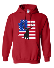 Load image into Gallery viewer, Pullover Hooded Sweatshirt Arizona Red Mule Deer Vibrant Design High Quality Tight Knit Ring Spun Low Maintenance Cotton Printed With The Newest Available Color Transfer Technology
