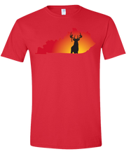 Load image into Gallery viewer, Short Sleeve T-Shirt Kentucky Red Whitetail Deer Vibrant Design High Quality Tight Knit Ring Spun Low Maintenance Cotton Printed With The Newest Available Color Transfer Technology