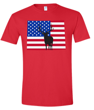 Load image into Gallery viewer, Short Sleeve T-Shirt Wyoming Red Elk Vibrant Design High Quality Tight Knit Ring Spun Low Maintenance Cotton Printed With The Newest Available Color Transfer Technology