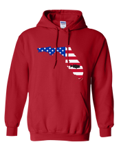Load image into Gallery viewer, Pullover Hooded Sweatshirt Florida Red Large Mouth Bass Vibrant Design High Quality Tight Knit Ring Spun Low Maintenance Cotton Printed With The Newest Available Color Transfer Technology